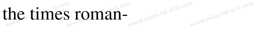 the times roman字体转换